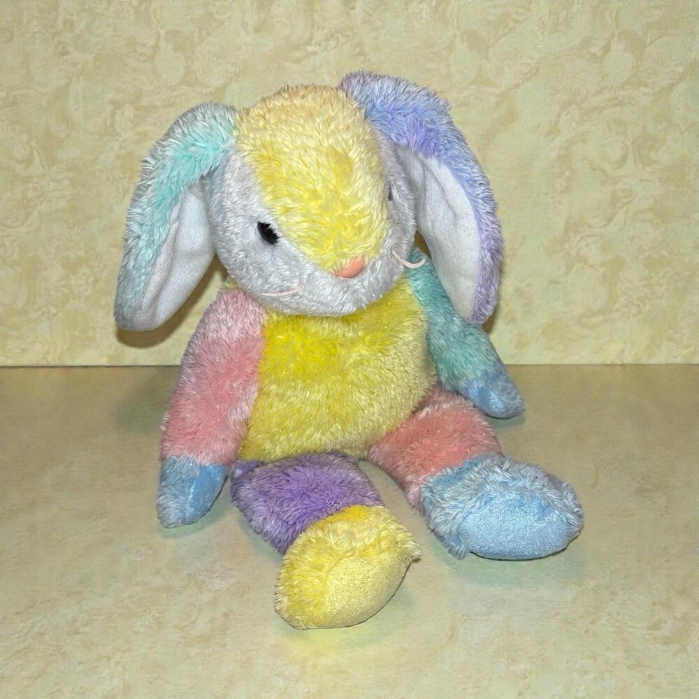 Vintage TY Beanie Baby “Dippy" Pastel Color Bunny Rabbit Toy Stuffed Animal Gift